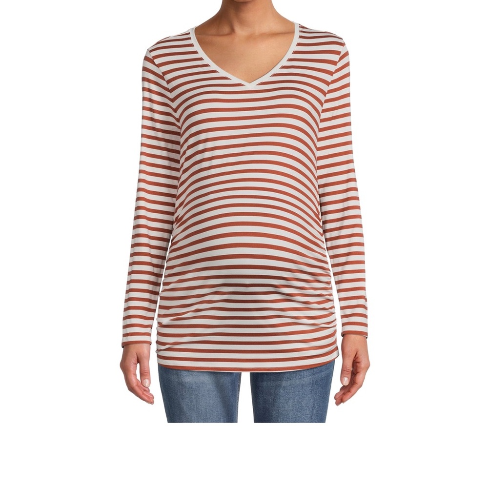 Time and Tru Women's Maternity Long Sleeve T-Shirt Size M - Picture 2 of 11